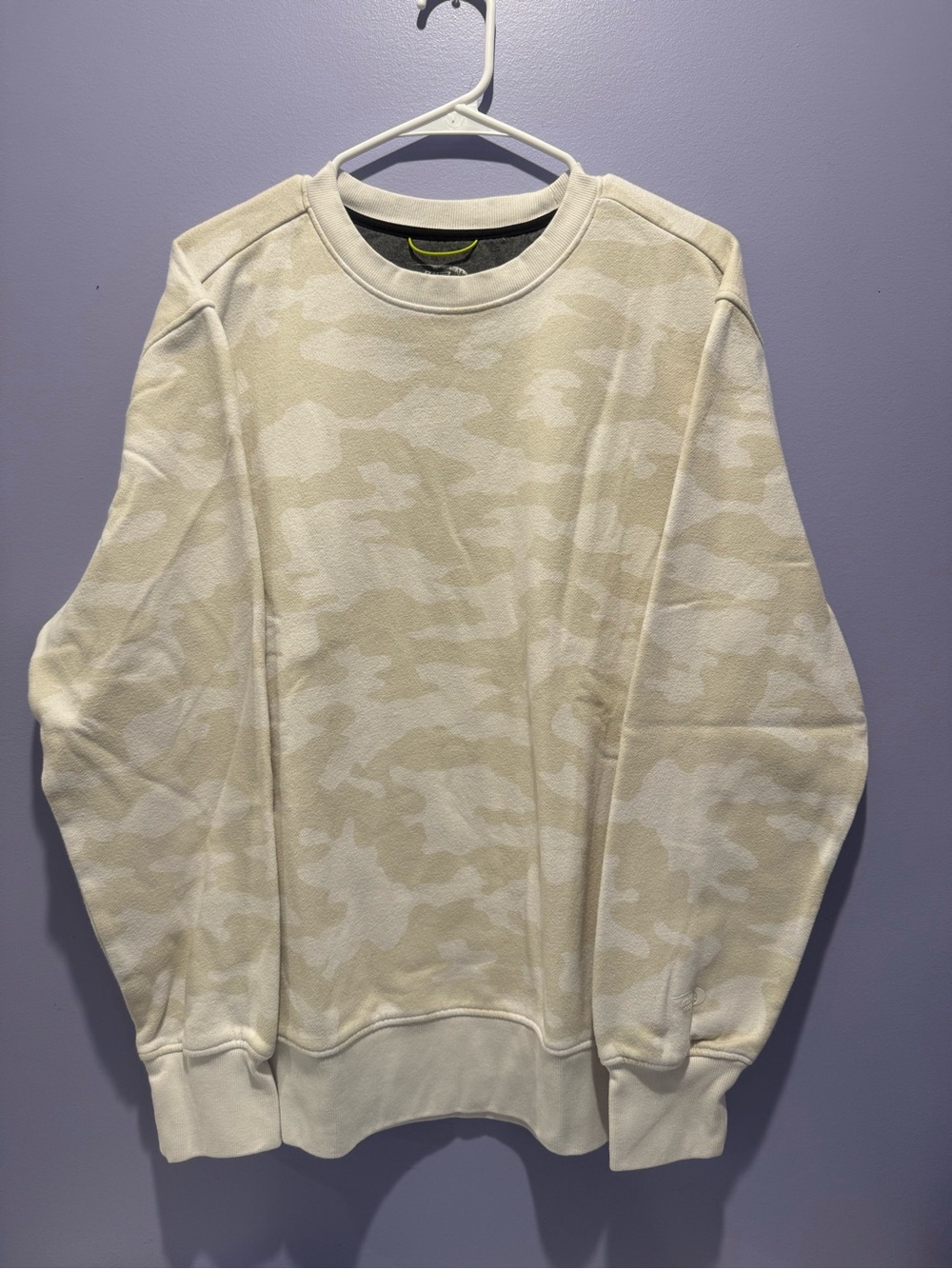 MIA Women's Cream Camo Crewneck Sweater